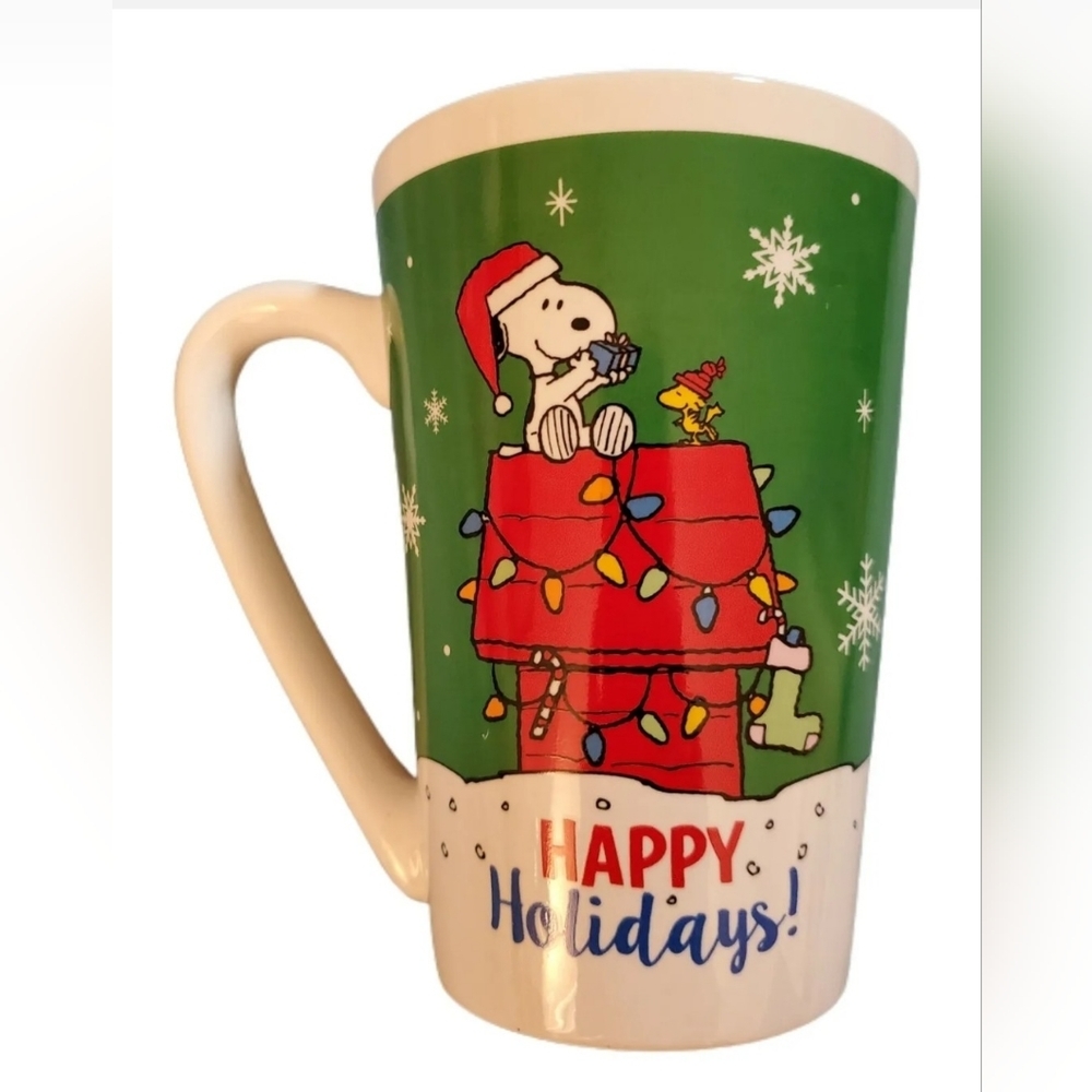 Snoopy‎ Happy Holidays Decorated Doghouse Tall Coffee Mug Dan Dee